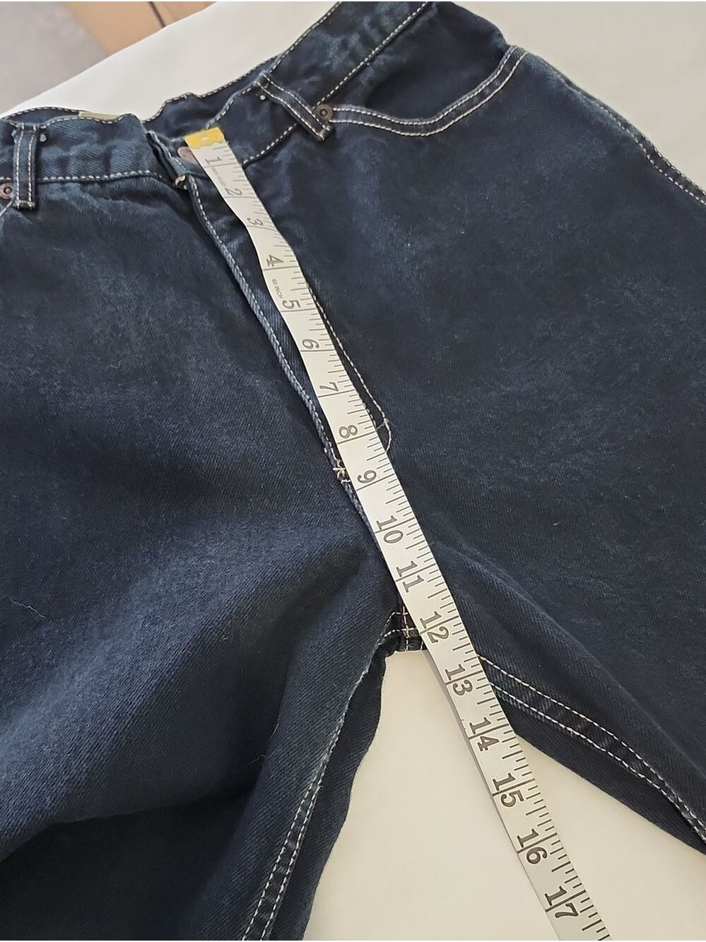 Calvin Klein Vintage 80s Womens Jeans Cotton Dark Wash Sz 12 Fits 6 Straight Leg - Picture 8 of 11